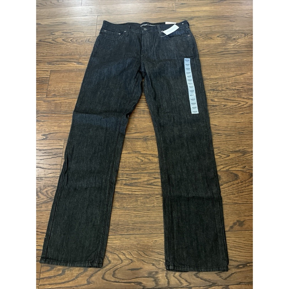 NEW Men's  Size 34/34 Regular Standard Dark Blue Jeans denim pants By Old Navy